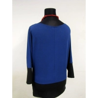 Tunika Eleni dwukolorowe kimono indygo + grafit